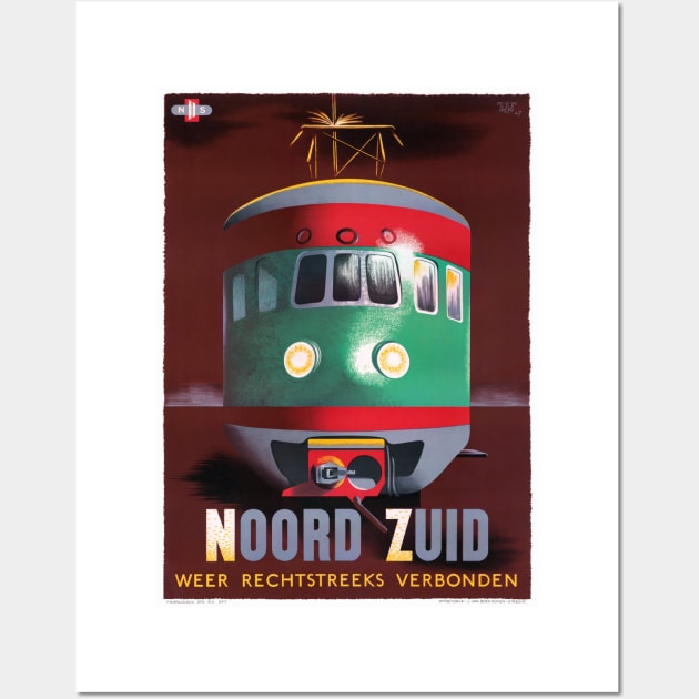 Vintage Travel Poster The Netherlands Noord Zuid Wall Art by vintagetreasure